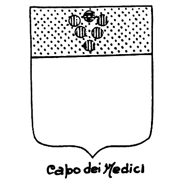 Image of the heraldic term: Capo dei Medici